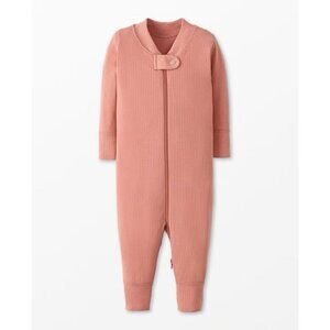 Hanna Andersson Baby Girl 2-Way Zip Sleeper Rose Pink 18-24 Months Rib Knit